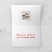 Cartes Pour Fêtes Annuelles Joyeux Noël Retro Cute Hipster (Intérieur)