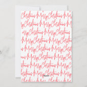 Cartes Pour Fêtes Annuelles Joyeux Noël rose élégant (Dos)