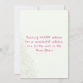 Cartes Pour Fêtes Annuelles Joyeux Noël rose Flamant rose Pastel Tree (Dos)