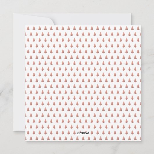 Cartes Pour Fêtes Annuelles Joyeux Noël Rose Gold Wreath Bleu blanc photo (Dos)