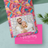 Cartes Pour Fêtes Annuelles Joyeux Noël rose tendance