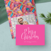 Cartes Pour Fêtes Annuelles Joyeux Noël rose tendance