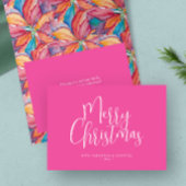Cartes Pour Fêtes Annuelles Joyeux Noël rose tendance