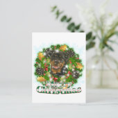 Cartes Pour Fêtes Annuelles Joyeux Noël Rottweiler (Debout devant)