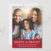 Cartes Pour Fêtes Annuelles Joyeux Noël Rouge (Devant)