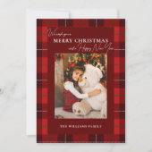 Cartes Pour Fêtes Annuelles Joyeux Noël rouge 1 photo (Devant)