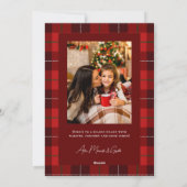 Cartes Pour Fêtes Annuelles Joyeux Noël rouge 1 photo (Dos)