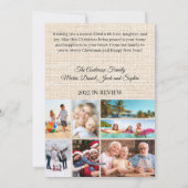 Cartes Pour Fêtes Annuelles Joyeux Noël rouge baies photo année en examen (Dos)