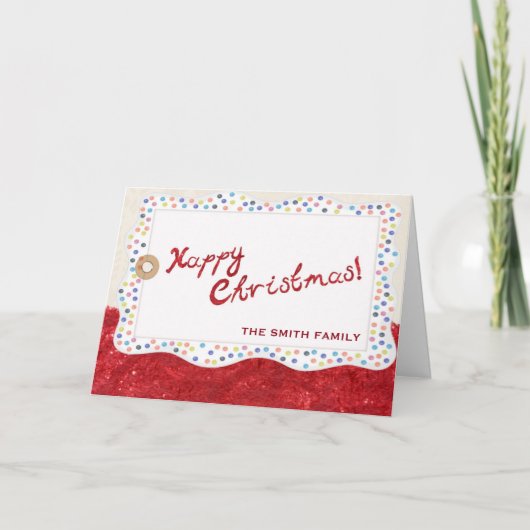 Cartes Pour Fêtes Annuelles Joyeux Noël Rouge de Noël (Devant)