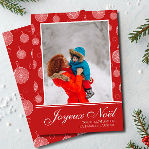 Cartes Pour Fêtes Annuelles Joyeux Noël Rouge Décor de Noël