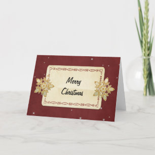 Cartes Pour Fêtes Annuelles Joyeux Noël Rouge et Silver Star Papier personnali
