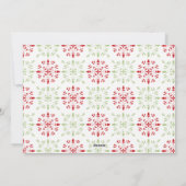 Cartes Pour Fêtes Annuelles Joyeux Noël rouge et vert (Dos)