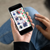 Cartes Pour Fêtes Annuelles Joyeux Noël Rouge et Vert Photo Collage