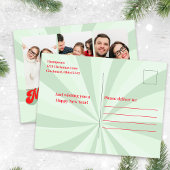 Cartes Pour Fêtes Annuelles Joyeux Noël rouge et vert Retro Photo