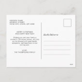 Cartes Pour Fêtes Annuelles Joyeux Noël Rouge moderne - Script de Coeur Photo (Dos)