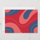 Cartes Pour Fêtes Annuelles Joyeux Noël rouge rose bleu foncé (Dos)