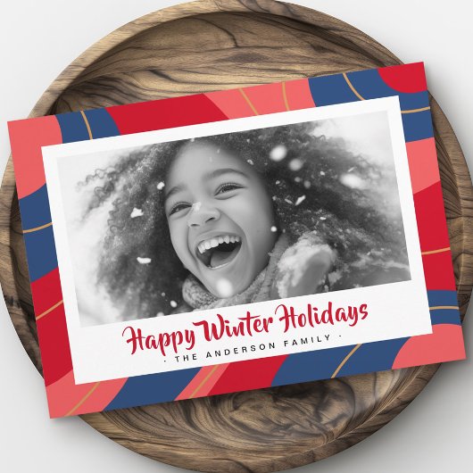 Cartes Pour Fêtes Annuelles Joyeux Noël rouge rose bleu foncé