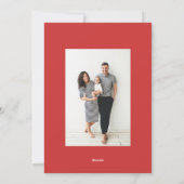 Cartes Pour Fêtes Annuelles Joyeux Noël Rouge Script 3 Collage Multi-Photo (Dos)