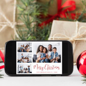 Cartes Pour Fêtes Annuelles Joyeux Noël Rouge Script 6 Photo