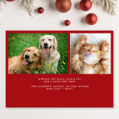 Cartes Pour Fêtes Annuelles Joyeux Noël Rouge Script 6 Photo