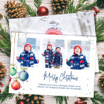 Cartes Pour Fêtes Annuelles Joyeux Noël Rouge Script photo Collage<br><div class="desc">Ce design comprend un carte photo de Noël joyeux,  avec un collage photo,  un carte photo élégant,  rouge,  aquarelle,  typographie de script,  calligraphie,  simple minimaliste,  un carte photo de vacances minimal.</div>