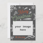 Cartes Pour Fêtes Annuelles joyeux noël rouge vert (Devant)