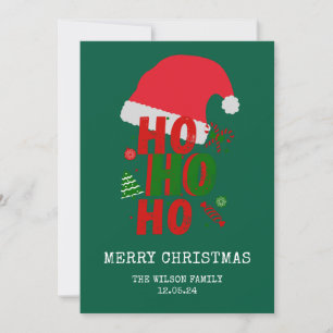 Cartes Pour Fêtes Annuelles Joyeux Noël Rouge Vert Blanc Élégant
