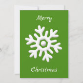 Cartes Pour Fêtes Annuelles Joyeux Noël rouge vert blanc flocon (Devant)