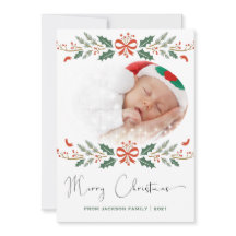 Joyeux Noël Rouge Vert moderne Photo