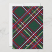 Cartes Pour Fêtes Annuelles Joyeux Noël rouge vert plaid Photo (Dos)