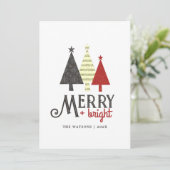 Cartes Pour Fêtes Annuelles Joyeux Noël rouge vif (Debout devant)