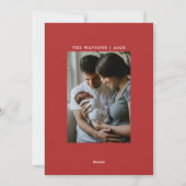 Cartes Pour Fêtes Annuelles Joyeux Noël rouge vif (Dos)