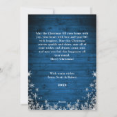 Cartes Pour Fêtes Annuelles Joyeux Noël Rustique 4 Photo Grey (Dos)