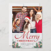 Cartes Pour Fêtes Annuelles Joyeux Noël Rustique Birch Mistletoe 2 Photo (Devant)