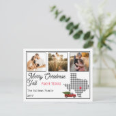 Cartes Pour Fêtes Annuelles Joyeux Noël rustique du Texas 3 Photo (Debout devant)