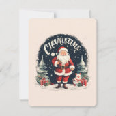 Cartes Pour Fêtes Annuelles Joyeux Noël rustique et cause Père Noël (Devant)