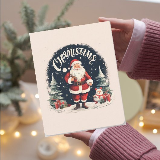 Cartes Pour Fêtes Annuelles Joyeux Noël rustique et cause Père Noël