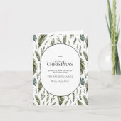 Cartes Pour Fêtes Annuelles Joyeux Noël Rustique Forêt Botanique Photo (Devant)