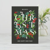 Cartes Pour Fêtes Annuelles Joyeux Noël Rustique Message d'entreprise (Debout devant)