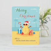 Cartes Pour Fêtes Annuelles Joyeux Noël Saison du Père Noël (Debout devant)