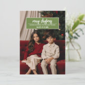 Cartes Pour Fêtes Annuelles Joyeux Noël - Salon photo vertical en haut (Debout devant)