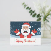Cartes Pour Fêtes Annuelles Joyeux Noël santa claus (Debout devant)