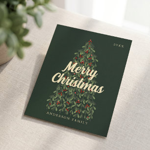 Cartes Pour Fêtes Annuelles Joyeux Noël Sapin de Noël Moderne Élégant
