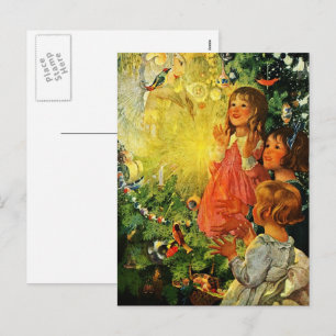 Cartes Pour Fêtes Annuelles Joyeux Noël. Scène de Noël vintage