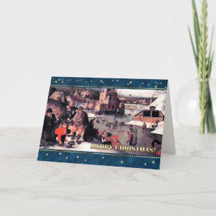 Cartes Pour Fêtes Annuelles Joyeux Noël. Scène d'hiver Art de Noël