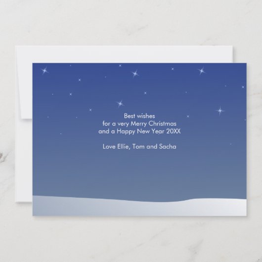 Cartes Pour Fêtes Annuelles Joyeux Noël Scène hivernale Toits Festive (Dos)