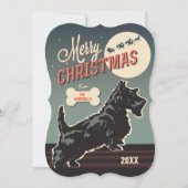 Cartes Pour Fêtes Annuelles Joyeux Noël Scottie (Devant)