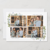 Cartes Pour Fêtes Annuelles Joyeux Noël Script Aquarelle Verdure (Dos)