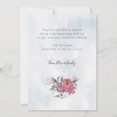 Cartes Pour Fêtes Annuelles Joyeux Noël Script avec aquarelle Poinsettias (Dos)