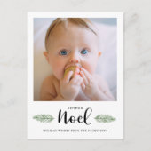 Cartes Pour Fêtes Annuelles Joyeux Noel Script manuscrit Noël Photo Hol (Devant)